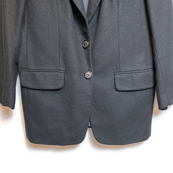 Vintage Black Votre Nom by Razz Black Oversize Wool Blazer Size 11 - Picture 3 of 4